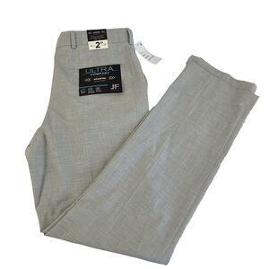 New Mens J. Ferrar Ultra Comfort Adjustec Dress Pants Size 34x32 NWT Gray $100